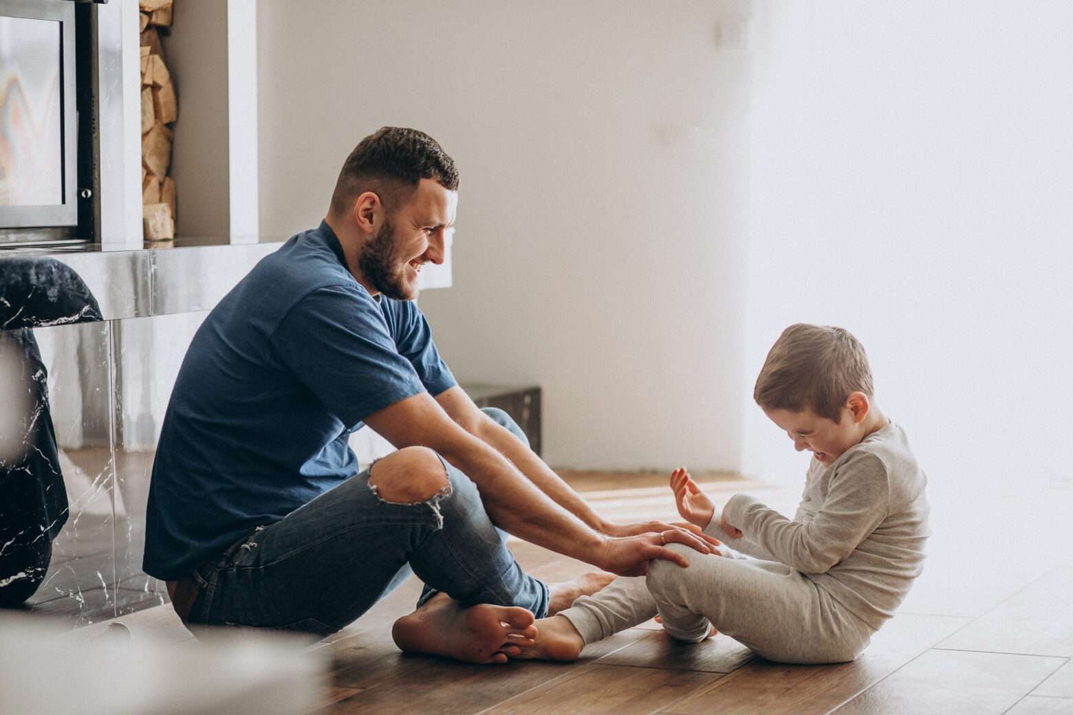 padre con su hijo